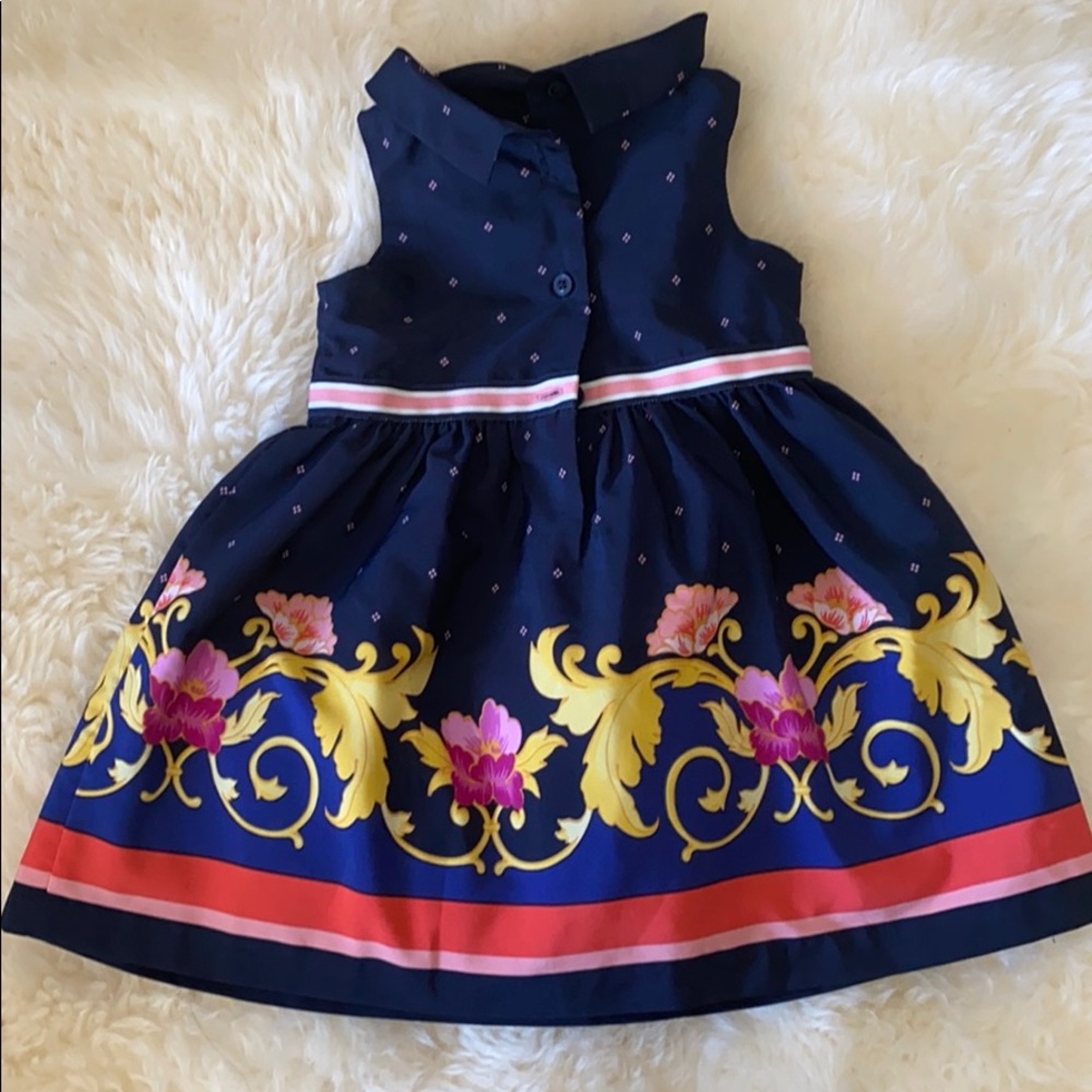 Janie and JACK Navy Tulle Dress 6-12m